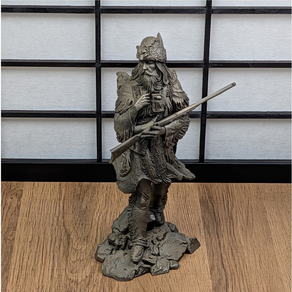 Jim Ponter The Fur Trapper Pewter Sculpture Western Heritage Museum 1981 Limited